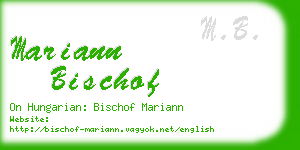 mariann bischof business card